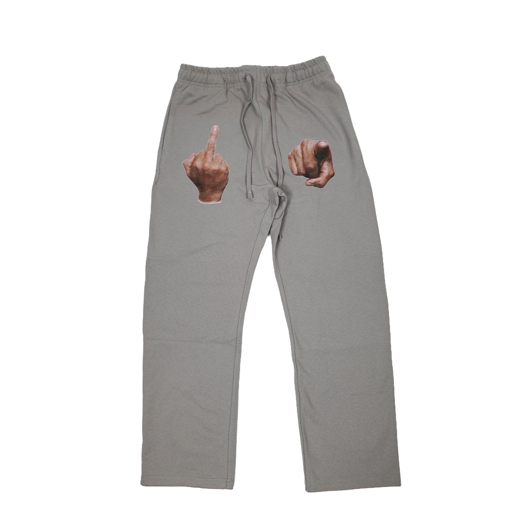 Tan Middle Finger Sweatpants