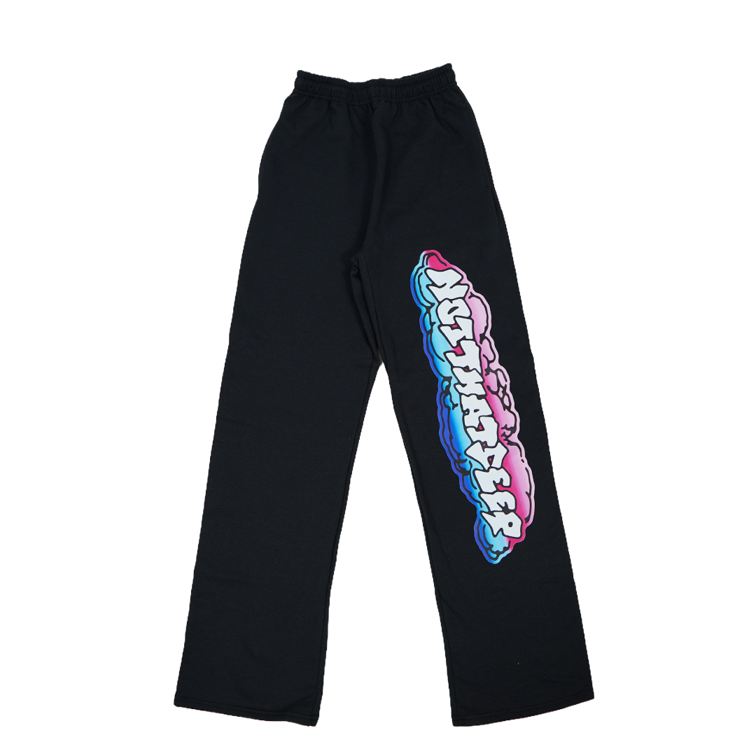 Black Multicolored Cloud Sweatpants