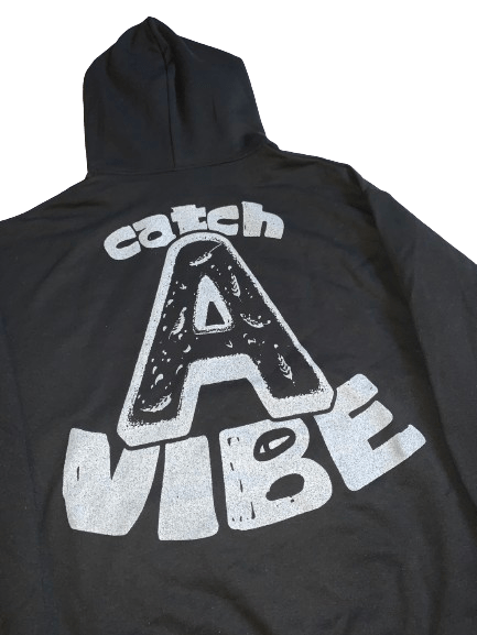 Black "Catch A Vibe" Hoodie 2 - NOT THAT DEEP