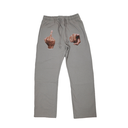 Tan Middle Finger Sweatpants
