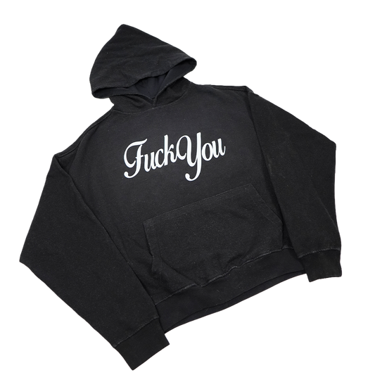 Black Faded Fuck You Hoodie