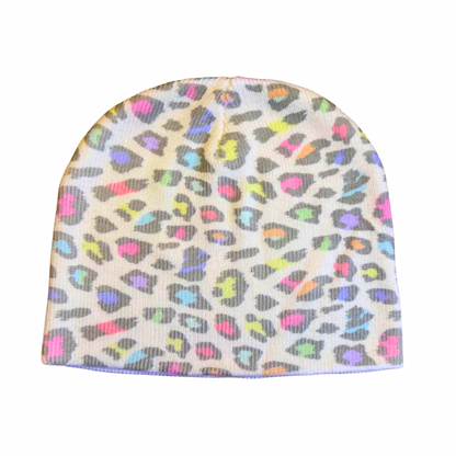 Rainbow Cheetah Beanie