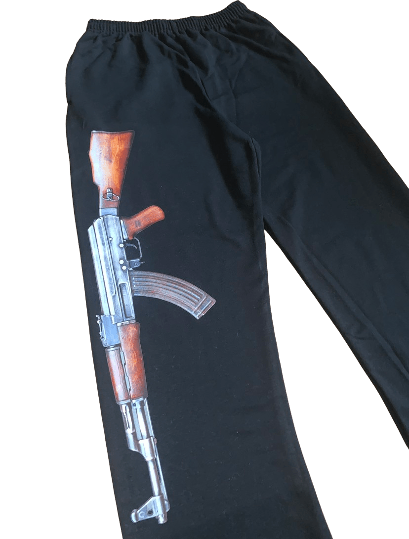 Black AK47 Sweatpants