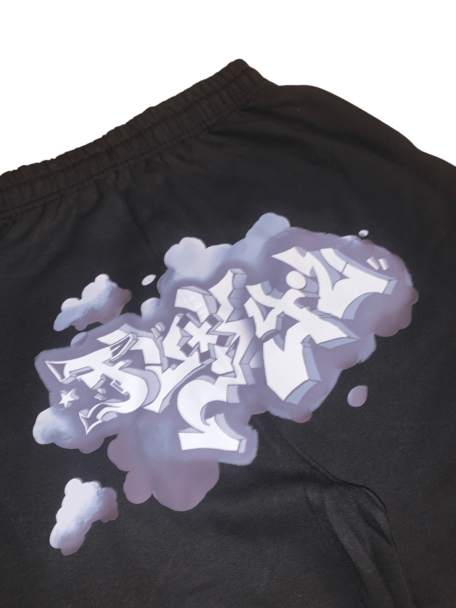 Smoke Grey Fuck You Graffiti Sweatpants - NOT THAT DEEP